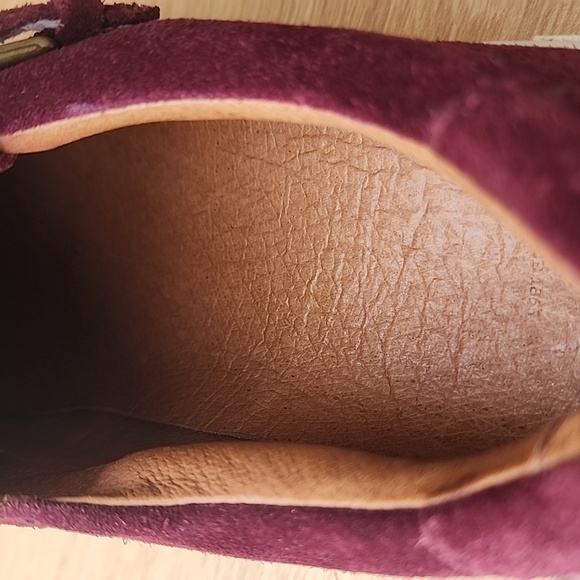 Frye  Gemma fringe Kiltie Bordeaux wine burgundy Sneakers Size 7 - Picture 14 of 15